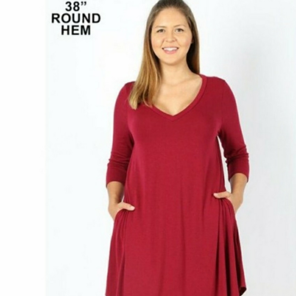 Midi/Mini 3/4 Sleeve Dress/Tunic